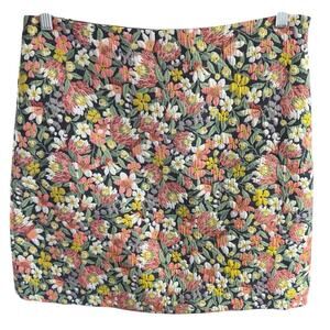 LOFT Floral Mini Skirt - Multicolor